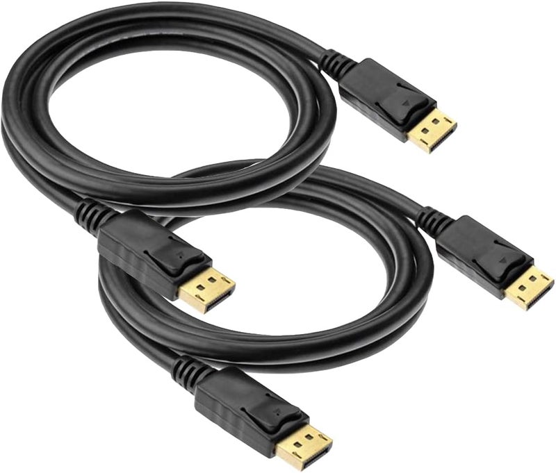 Anbear DisplayPort to Displayport Cable 6 Feet, Gold Plated Display Port to Display Port Cable 4K@60HZ Resolution(Male to Male) for DisplayPort Enabled Desktops and Laptops to Displays (2 Pack) - Image 1